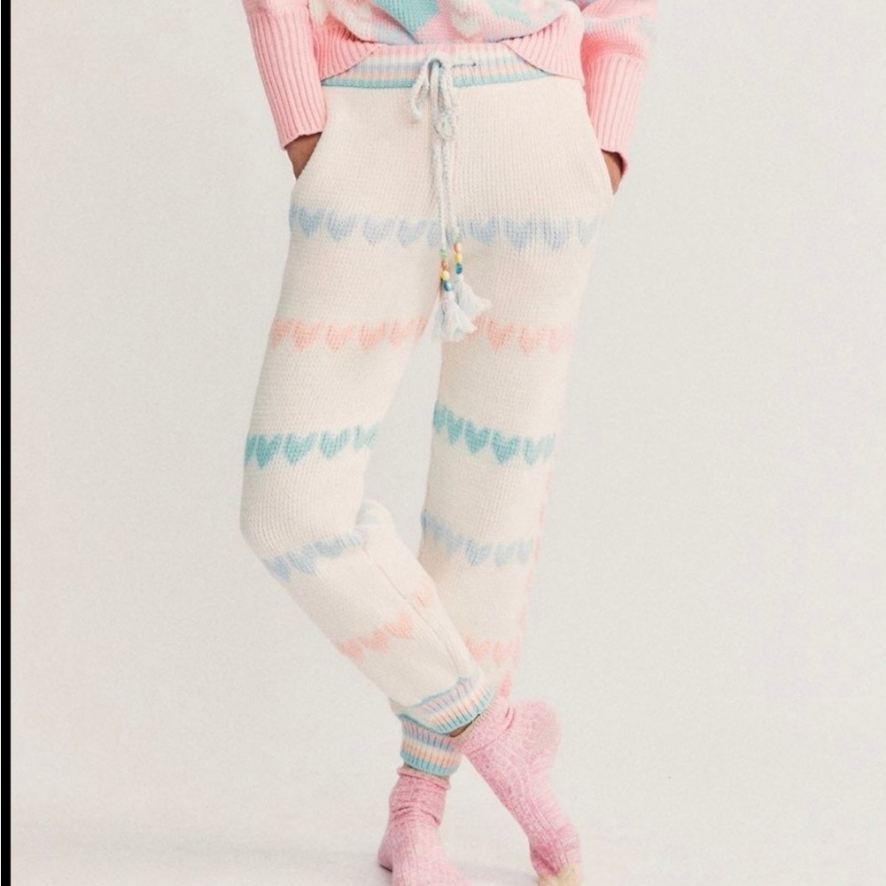 NWT Loveshack Fancy Chabela knit pants Fairy Forest